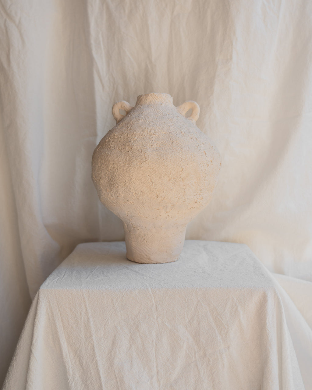 Jarrón linea mediterranea Chamote L doble oreja