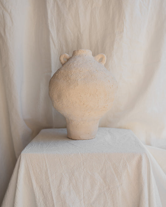 Jarrón linea mediterranea Chamote L doble oreja